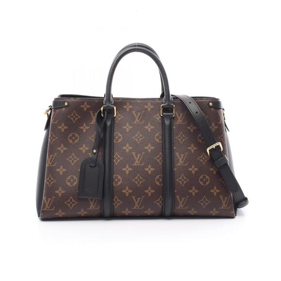 Louis Vuitton Handbags - Louis Vuitton Soufflot NV Handbag Leather Brown Black
